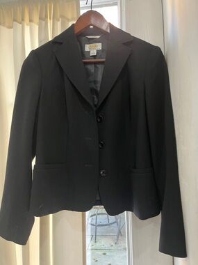 Talbots Black Women's Petite Blazer - Classic Tailored Jacket